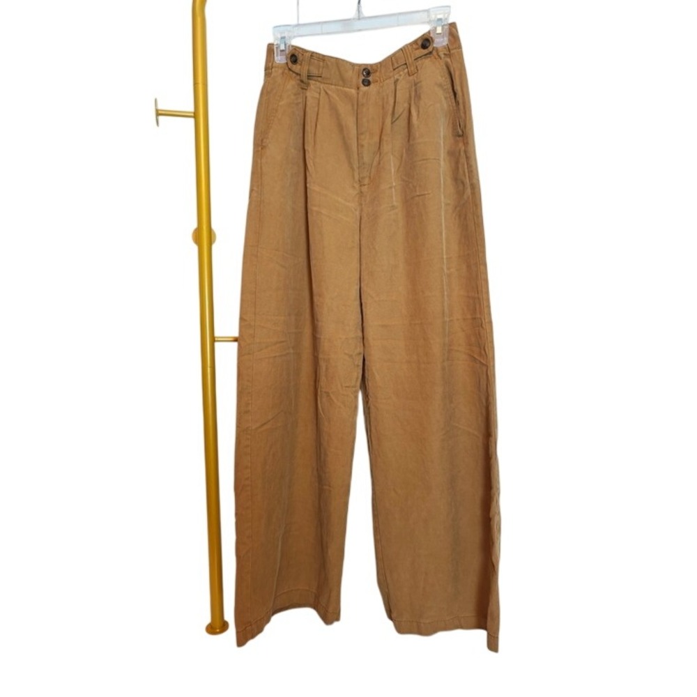 Academia Madewell The Harlow Wide-Leg Pant High-Waist Pants in Caramel Brown 2
